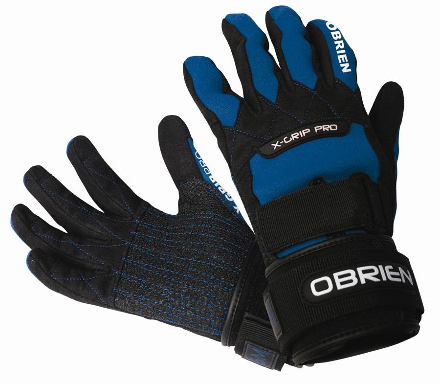 O'Brien X Grip Kevlar Waterski Wakeboard Gloves, XS Black Blue